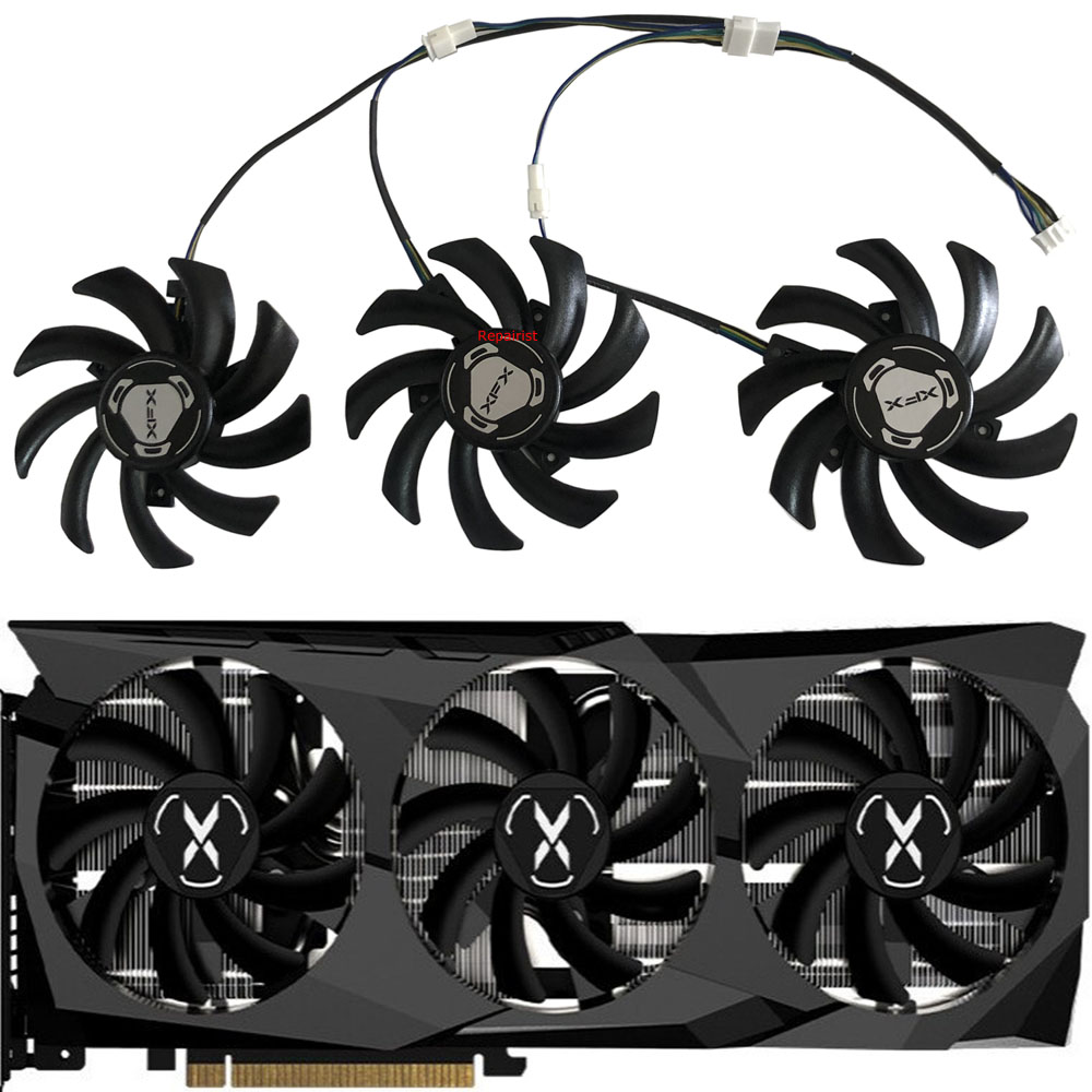 Rx 6700 Xt 12Gb Graphics Card - 3 sztuk/zestaw, FDC10H12S9-C, wentylator karty graficznej,