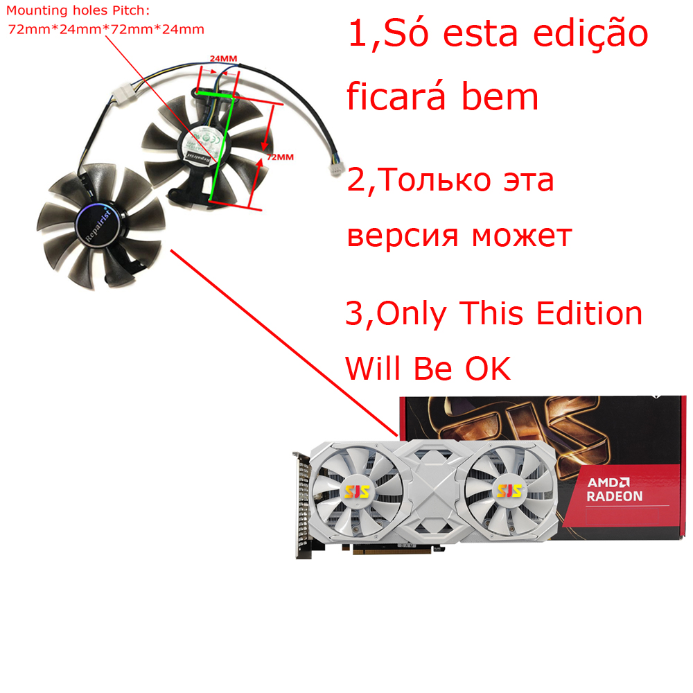 2 sztuk/zestaw, wentylator kar – Rx 580 8Gb 2048Sp Gpu recenzja i cena
