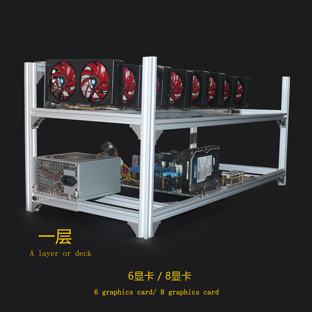 6 8 12 19 GPU Miner Mining Rig – 12 Gpu Open Air Frame Case recenzja i cena